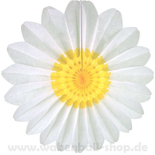 Blumenrosette LUNA - Gelb/Weiß