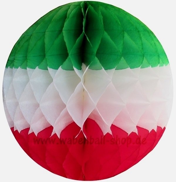 Wabenball 48 cm - Grün-Weiß-Rot