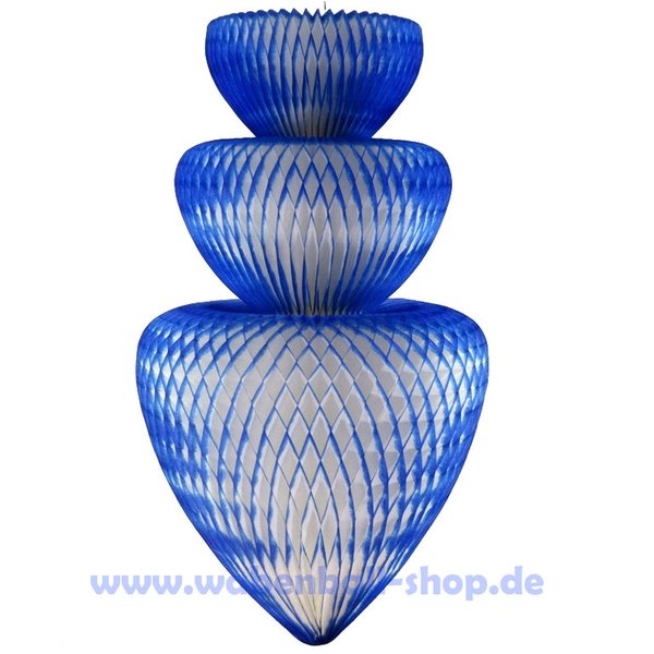Wabenball-Form 3 - Marineblau-Weiß